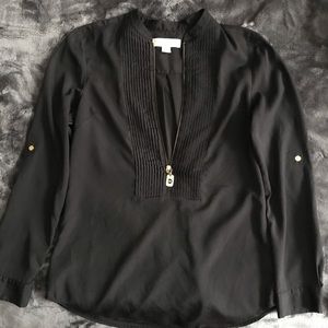 Half zip blouse